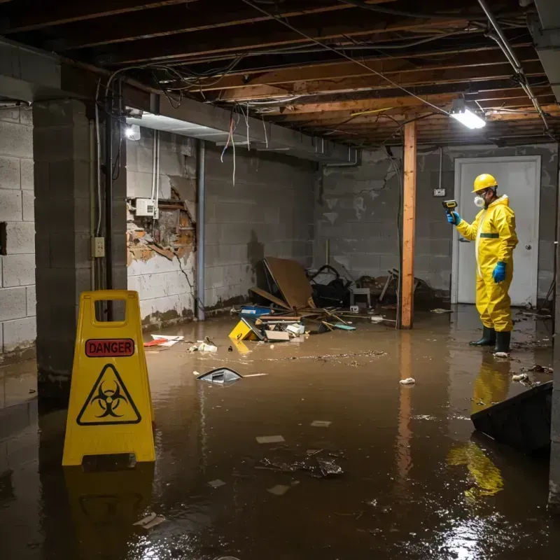 Flooded Basement Electrical Hazard in Fort Knox, KY Property