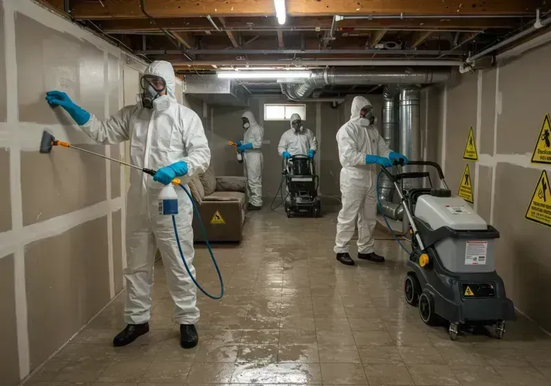 Basement Moisture Removal and Structural Drying process in Fort Knox, KY